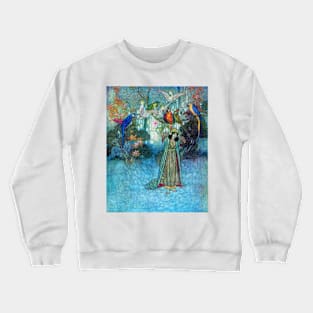 Exotic Bird Scene, Beauty & Beast 1910 Edmund Dulac Crewneck Sweatshirt